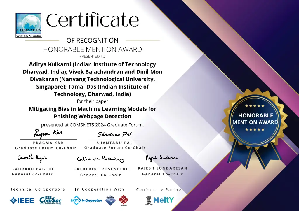 Award Certificate
